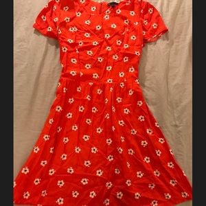 Orange flower dress